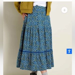 Toad&Co marigold tiered midi size M